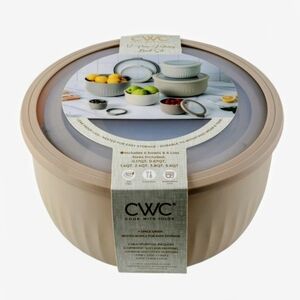 Cook with Color 12-Piece Silicone Nesting Mixing Bowl Set with Lids for Kitchen,